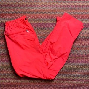 VINTAGE NEON PINK LIGHTWEIGHT SNOW PANTS